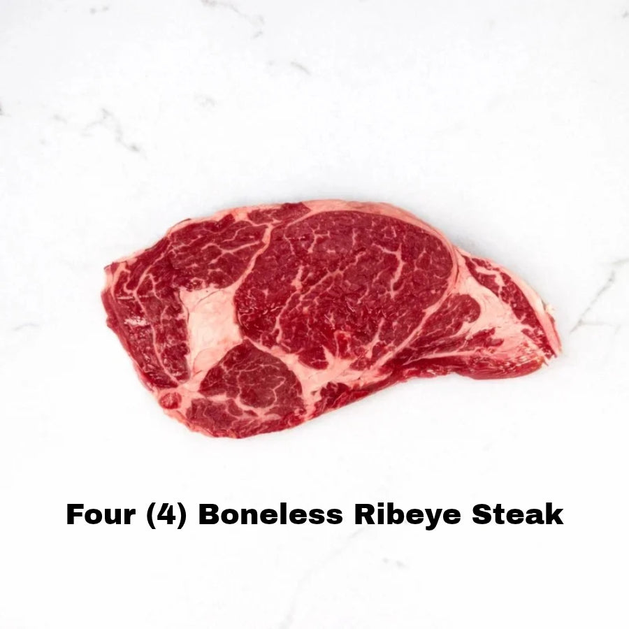 Boneless Ribeye Steak – 4 × 16oz (4 lb)