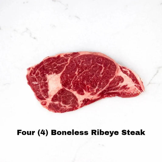 Boneless Ribeye Steak – 4 × 16oz (4 lb)