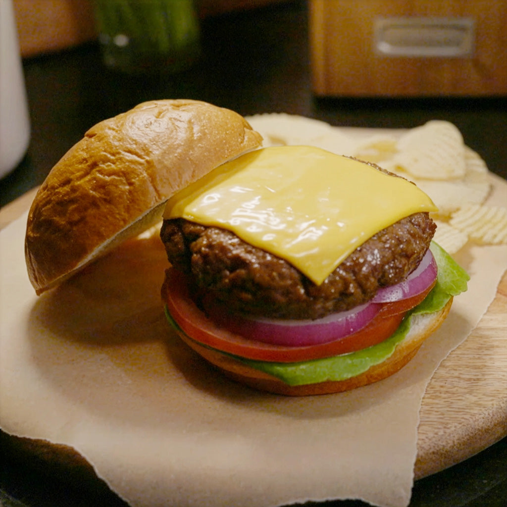 6oz Burger Patties – 10 × 2-pack (20 patties) 7.5 lb