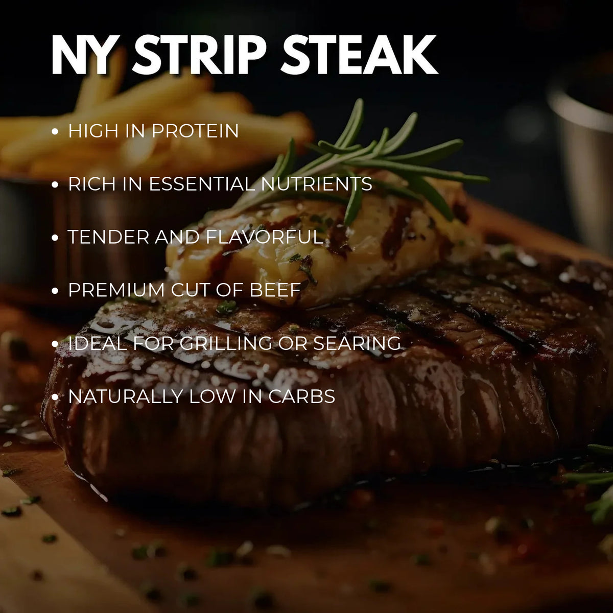 Boneless Strip Steak – 4 × 14oz (3.5 lb)